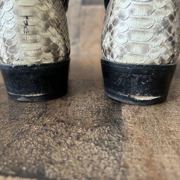 Corral Vintage Snakeskin Western Cowboy Boots Mens 8.5 D - Picture 8 of 12